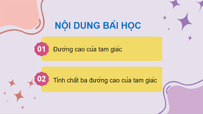 Tính chất ba đường cao của tam giác