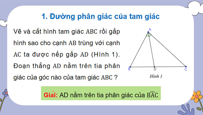 Tính chất ba đường phân giác của tam giác