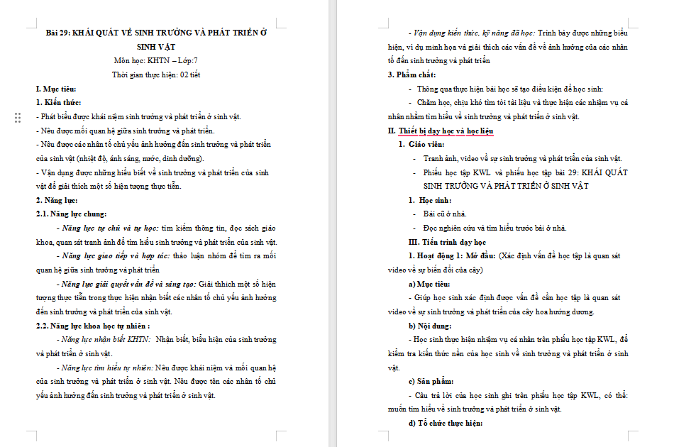 Giáo án PowerPoint Khoa học tự nhiên 7 Bài 29 Cánh diều