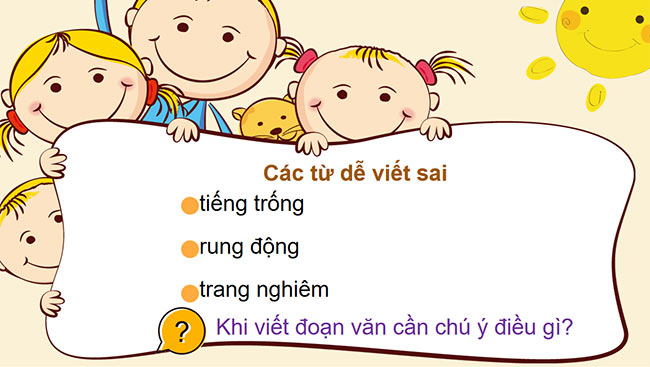 PowerPoint Tiếng Việt 2 Nghe - viết Ngôi trường mới, Chữ hoa Đ