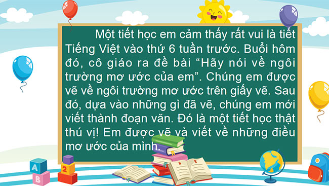 PowerPoint Tiếng Việt 2 Viết về một tiết học em thích