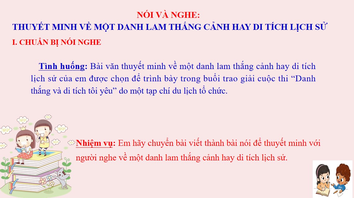 Giáo án Bài Thuyết minh về một danh lam thắng cảnh hay di tích lịch sử Ngữ văn 9 CTST 
