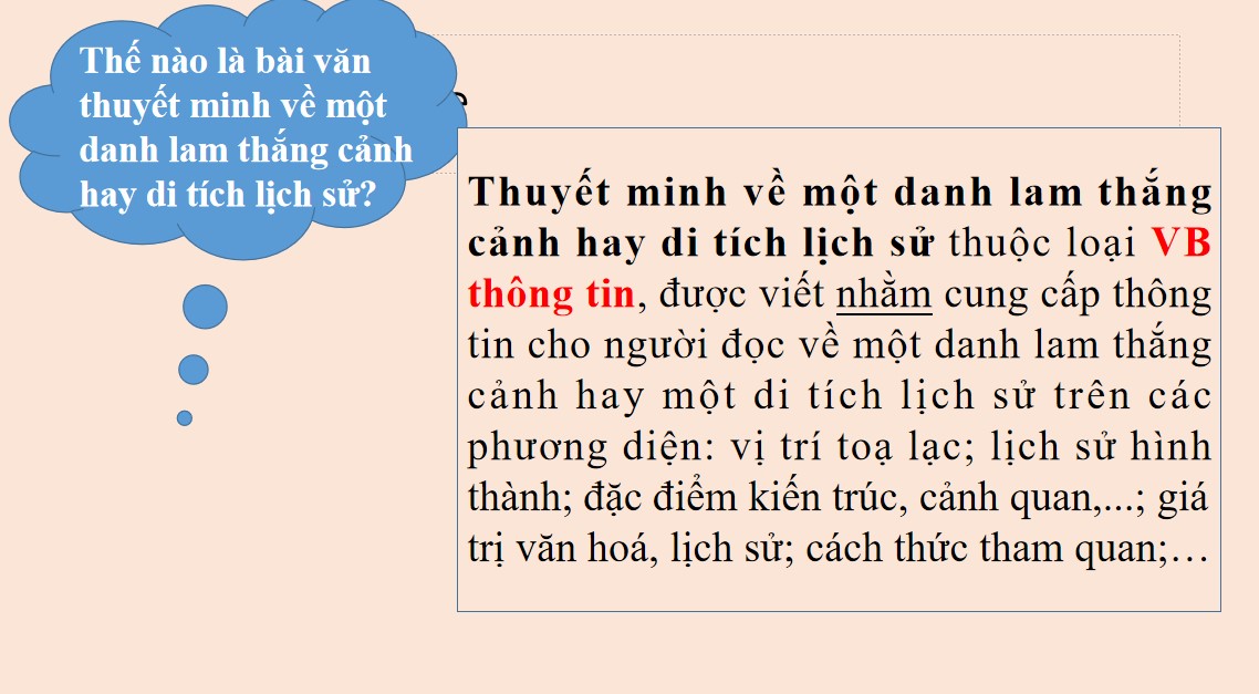 Giáo án PPT Văn 9 CTST Bài Viết bài văn thuyết minh về một danh lam thắng cảnh hay di tích lịch sử 