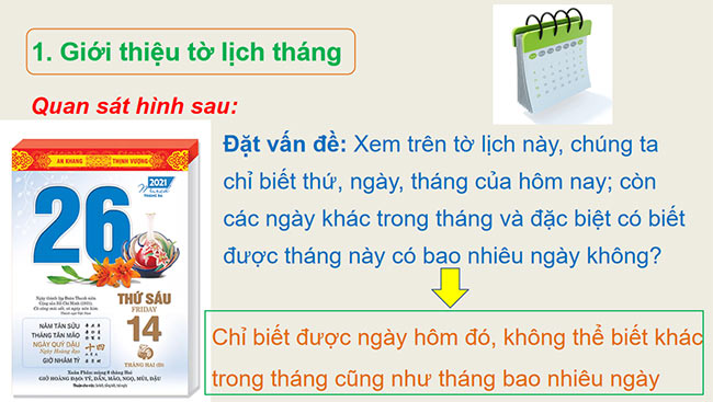 PowerPoint Toán 2: Ngày, tháng