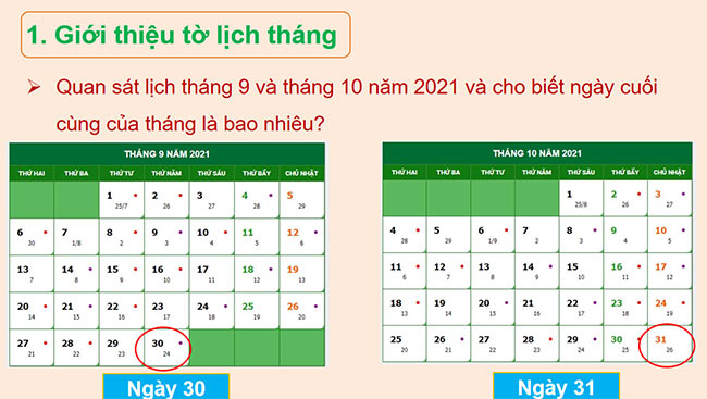 PowerPoint Toán 2: Ngày, tháng