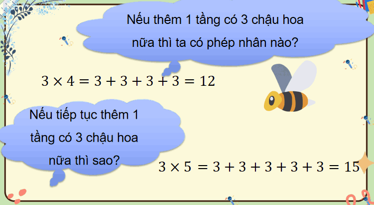 Giáo án Toán 3: Bảng nhân 3