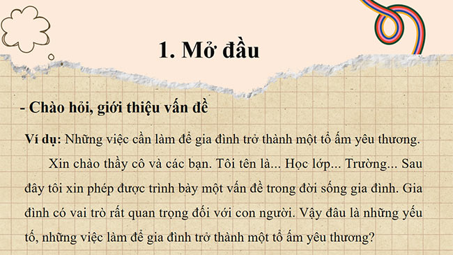 PowerPoint Ngữ văn 6 Bài 2: Trình bày ý kiến về một vấn đề trong đời sống gia đình