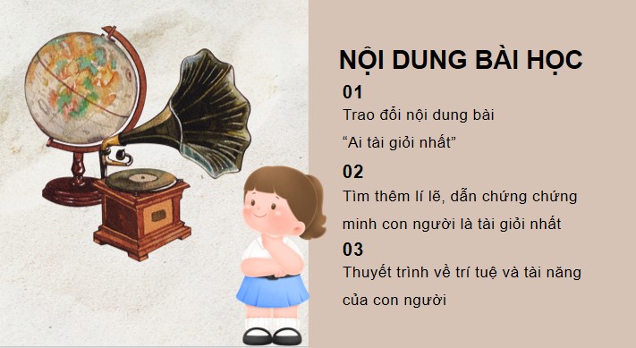 PowerPoint Tiếng Việt 4 Thuyết trình về trí tuệ và tài năng của con người