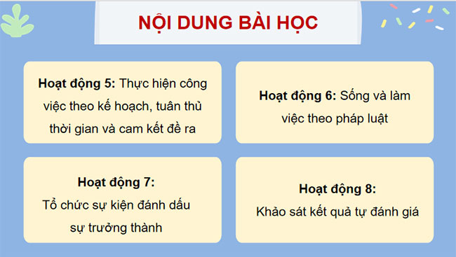 Thể hiện sự trưởng thành của bản thân