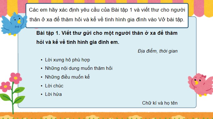 PowerPoint Tiếng Việt 4 Viết thư cho người thân