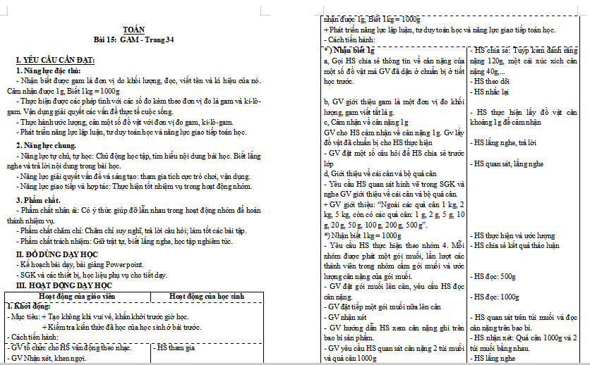 PowerPoint Toán 3: Gam