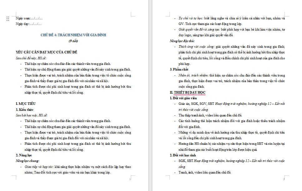 Trách nhiệm với gia đình