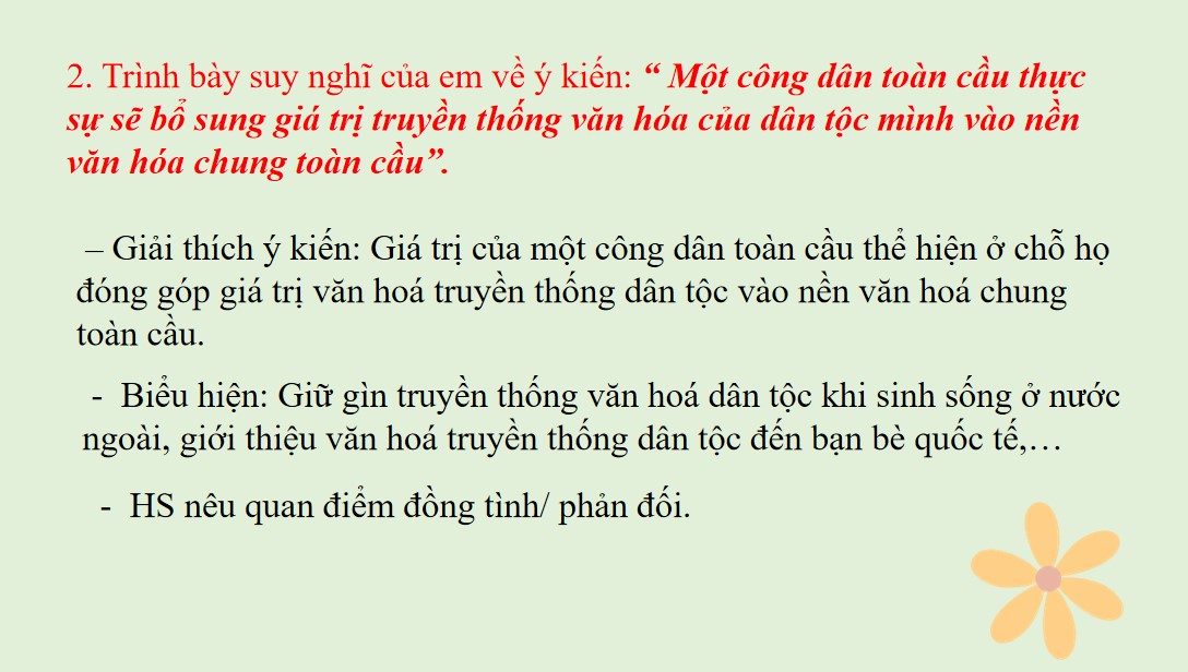 Giáo án PPT Văn 9 CTST Bài Bản sắc dân tộc: cái gốc của mọi công dân toàn cầu