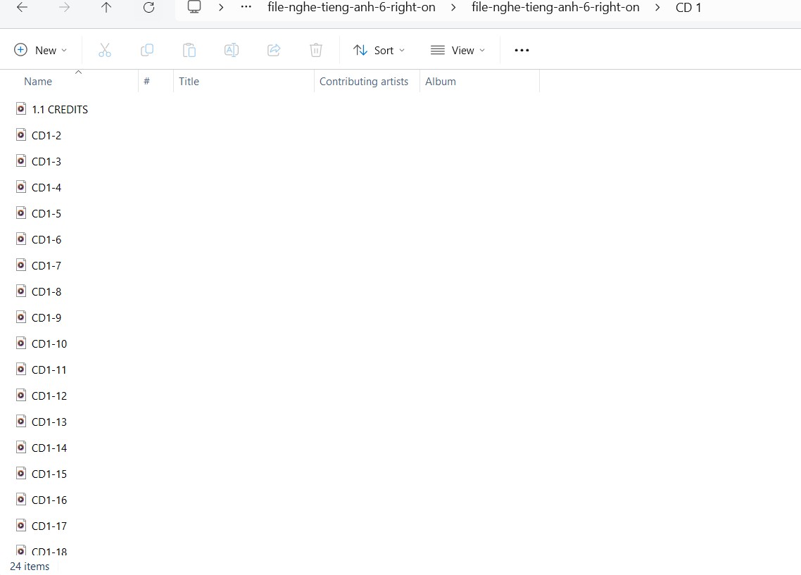 File nghe tiếng Anh 6 Right on - CD1