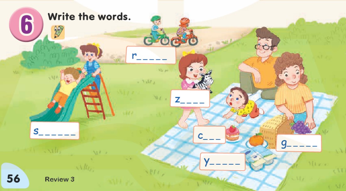 Tiếng Anh lớp 2 Review 3 Self-check trang 55 Global Success