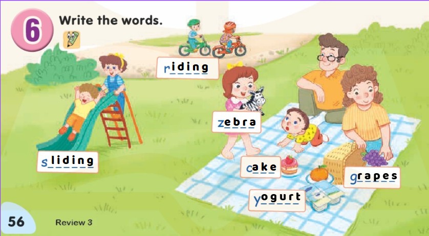 Tiếng Anh lớp 2 Review 3 Self-check trang 55 Global Success