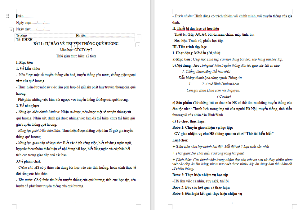 Tự hào về truyền thống quê hương