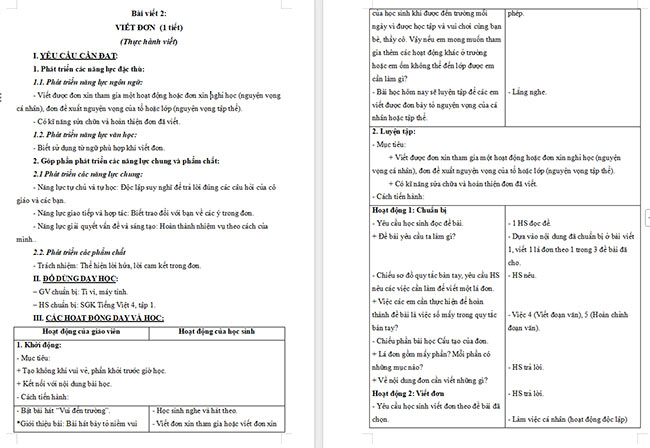 Giáo án Tiếng Việt 4 Luyện tập viết đơn