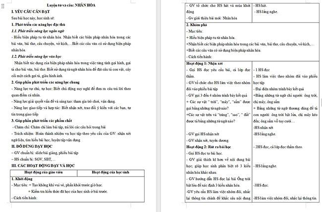 PowerPoint Tiếng Việt 4 Nhân hóa