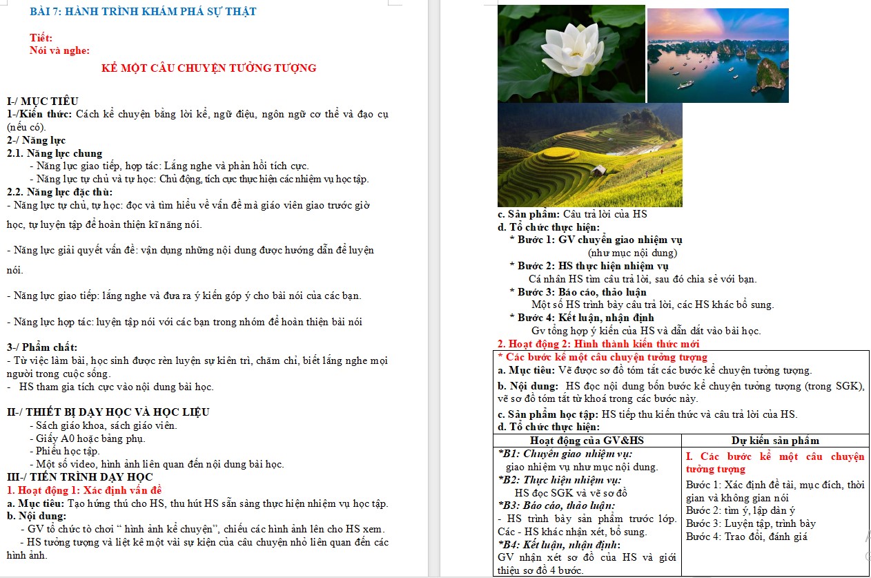 KHBD Ngữ văn 9 Bài Kể một câu chuyện tưởng tượng CTST 