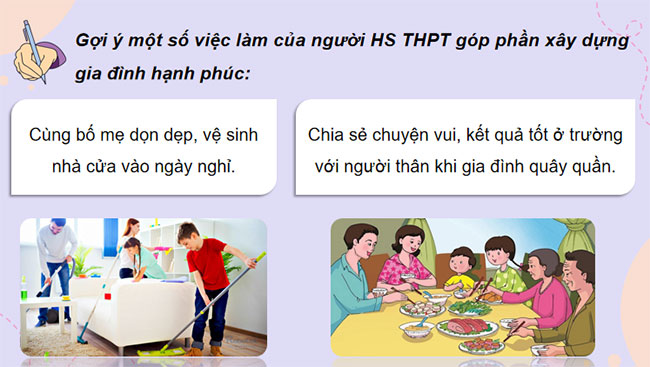 Thể hiện trách nhiệm với gia đình