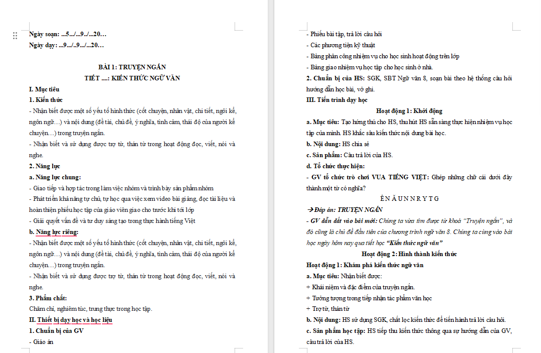 Giáo án PowerPoint Ngữ văn 8 Bài 1: Kiến thức ngữ văn