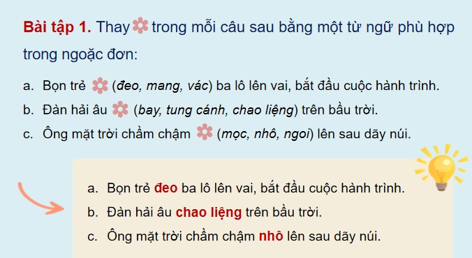 PowerPoint Tiếng Việt 4 Luyện tập sử dụng từ ngữ