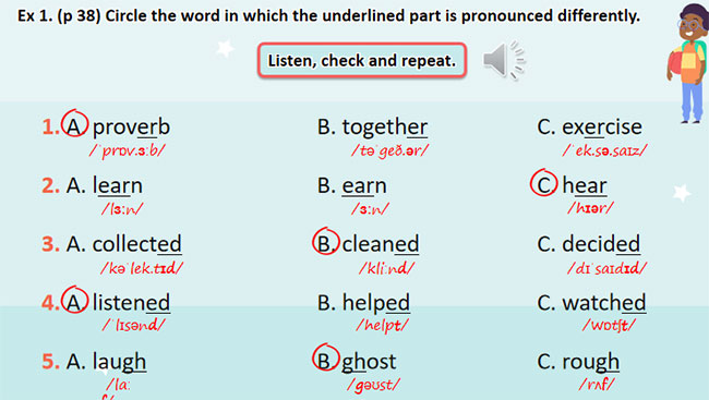 Tiếng Anh 7 Review 1: Language