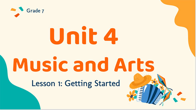 Tiếng Anh 7 Unit 4: Getting Started
