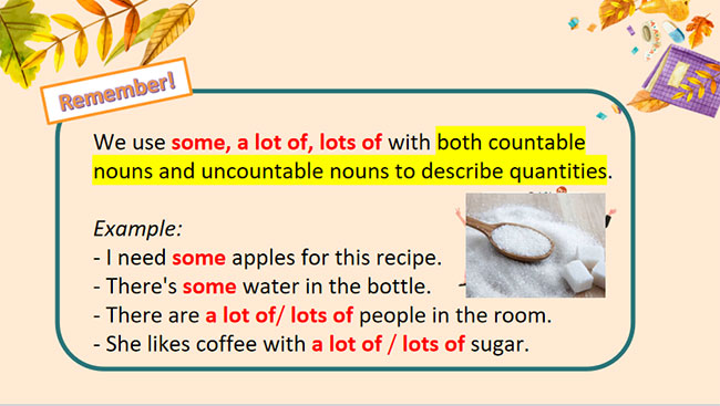 Giáo án PowerPoint Tiếng Anh 7 Unit 5: A Closer Look 2