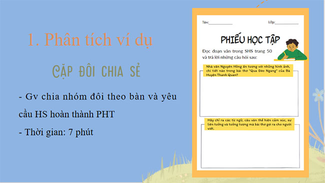 Ngữ văn 8 Bài 2: Viết đoạn văn ghi lại cảm nghĩ sau khi đọc một bài thơ sáu chữ bảy chữ