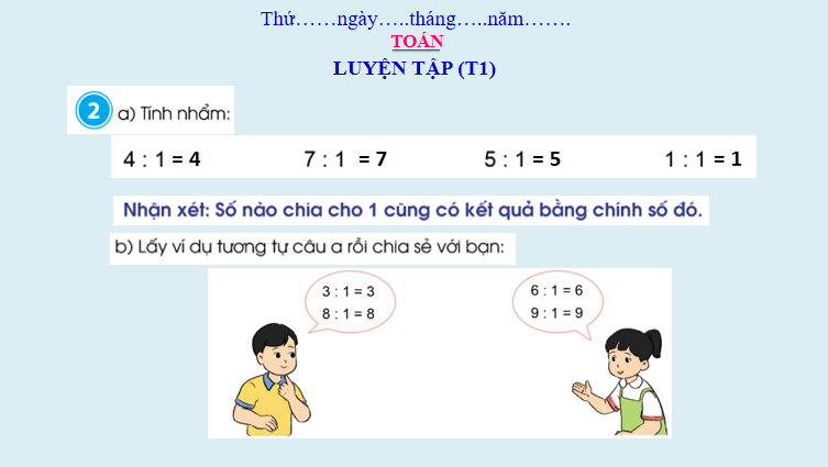 Giáo án Toán 3: Luyện tập trang 52