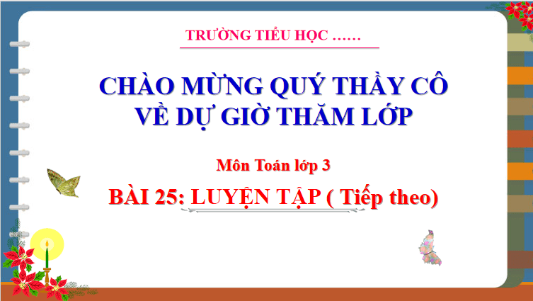 Giáo án Toán 3: Luyện tập (Tiếp theo) trang 54