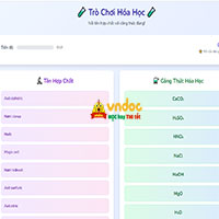 Cách tạo trò chơi nối tên hợp chất với công thức trên Canva