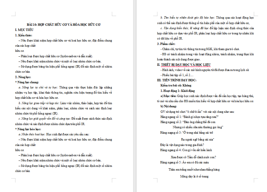 Hợp chất hữu cơ và hoá học hữu cơ