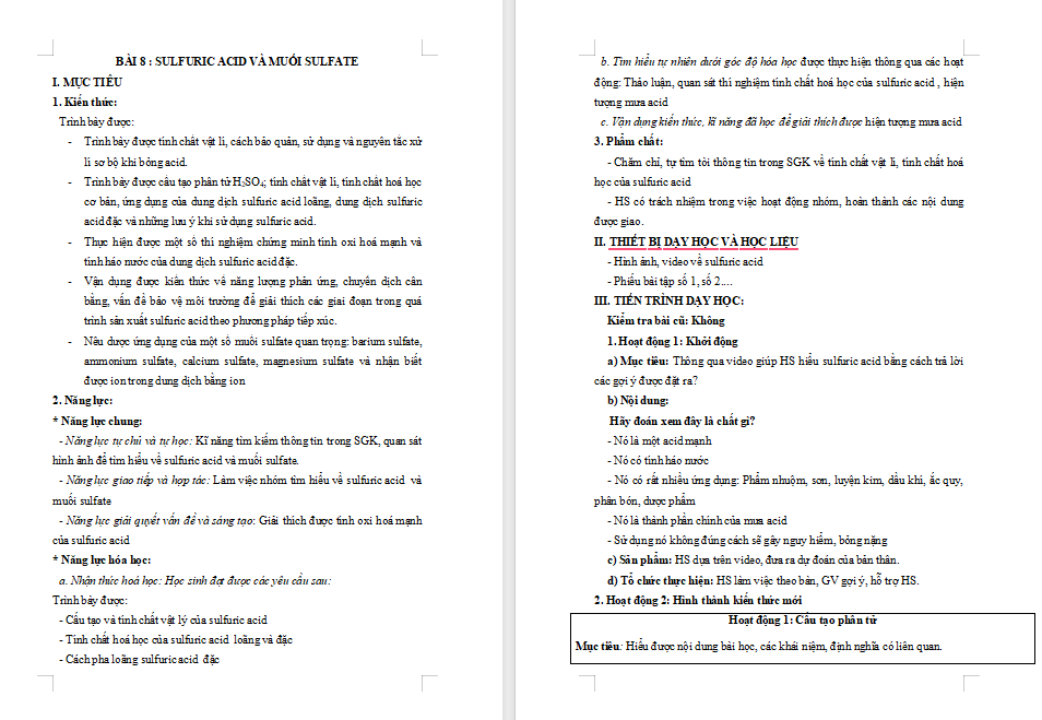 Sulfuric acid và muối sulfate