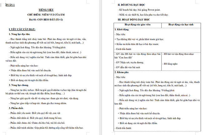 Giáo án Tiếng Việt 3 Con heo đất