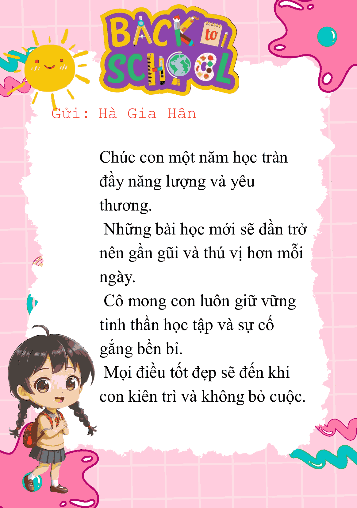 PowerPoint Thiệp chúc mừng năm học mới đẹp