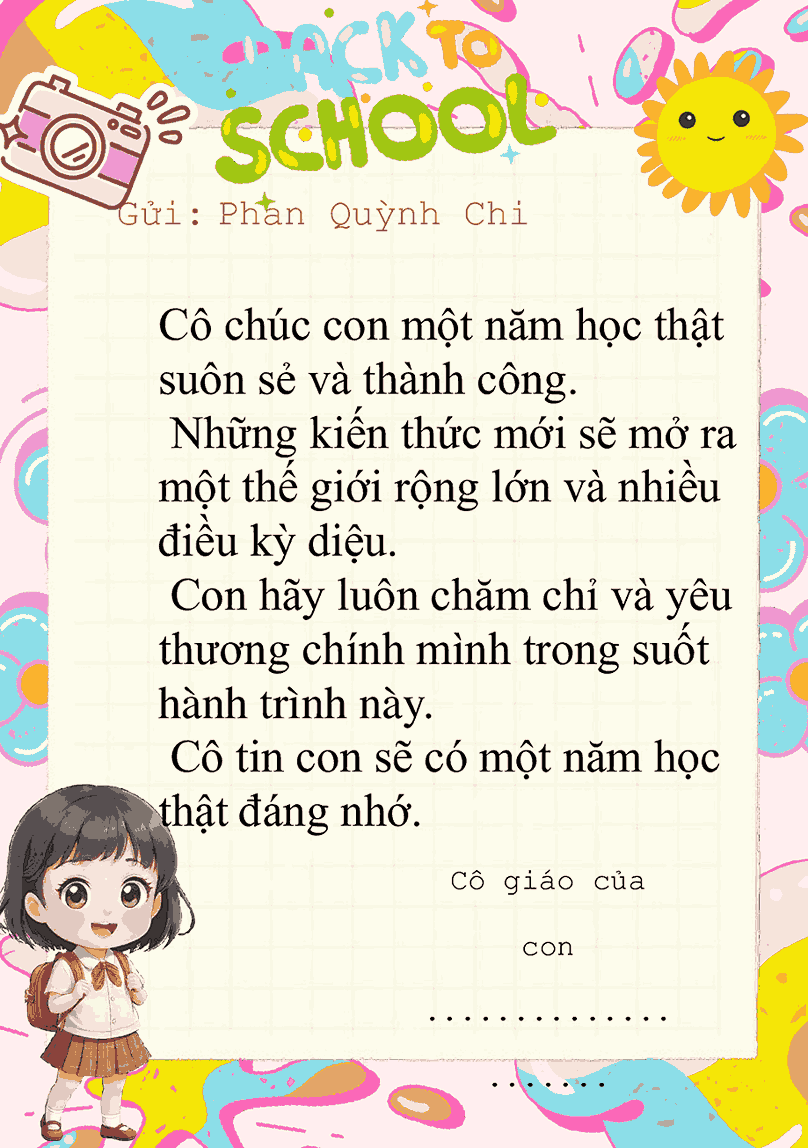 PowerPoint Thiệp chúc mừng năm học mới đẹp