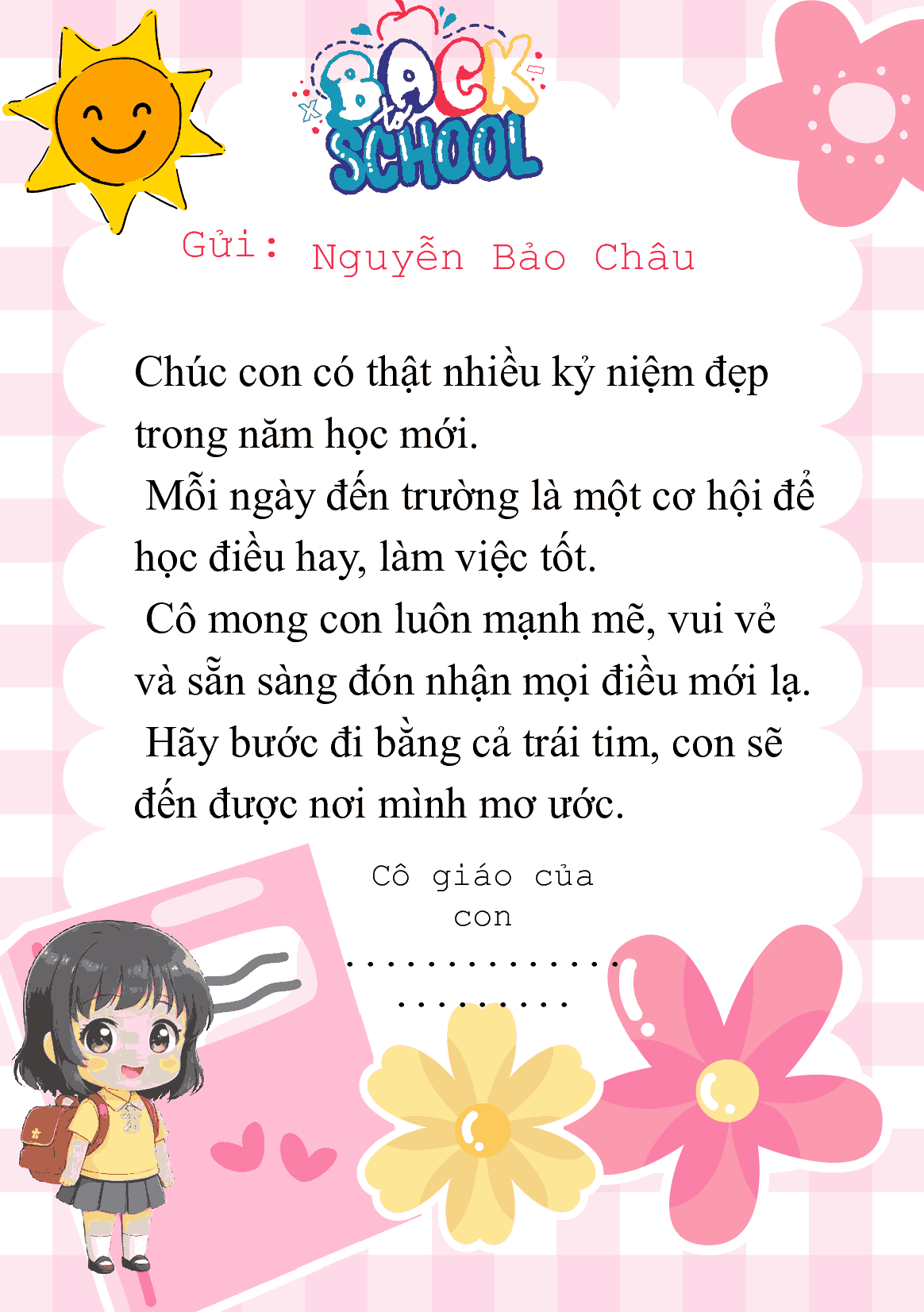 PowerPoint Thiệp chúc mừng năm học mới đẹp