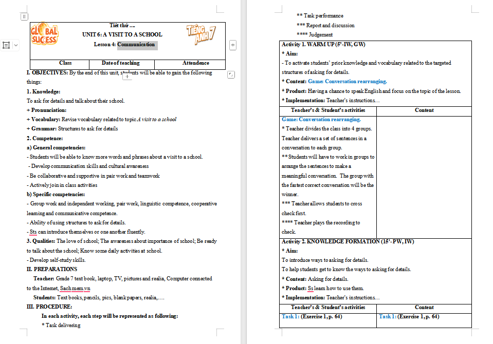 PowerPoint Tiếng Anh 7 Unit 6: Communication