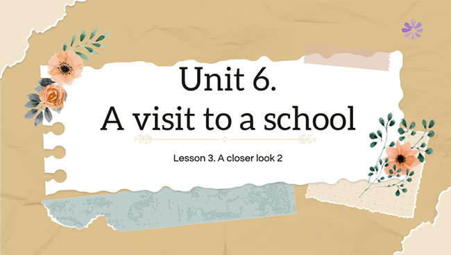 Giáo án PowerPoint Tiếng Anh 7 Unit 6: A Closer Look 1