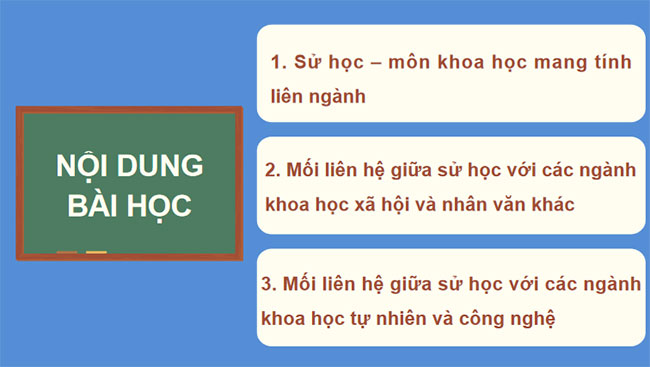 Sử học với các lĩnh vực khoa học khác