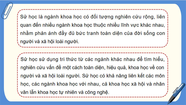 Sử học với các lĩnh vực khoa học khác
