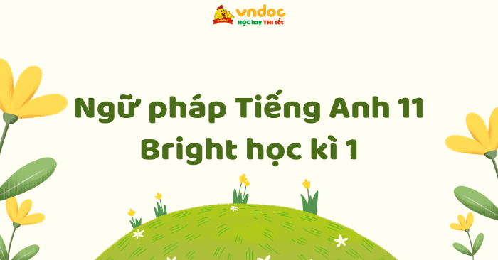 Ngữ pháp Tiếng Anh 11 Bright học kì 1