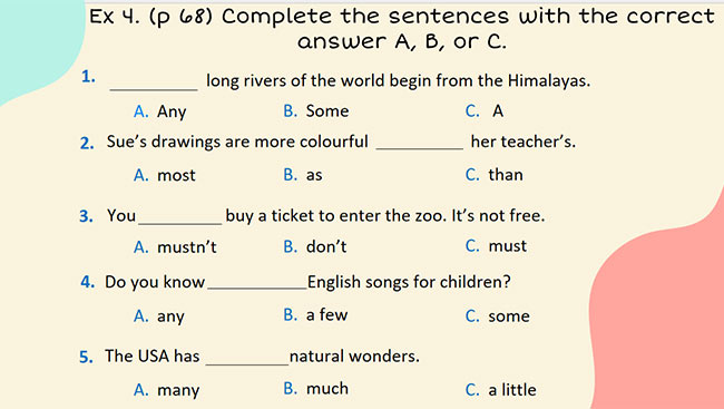 PowerPoint Tiếng Anh 6 Review 2: Language