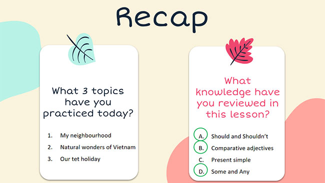 PowerPoint Tiếng Anh 6 Review 2: Language