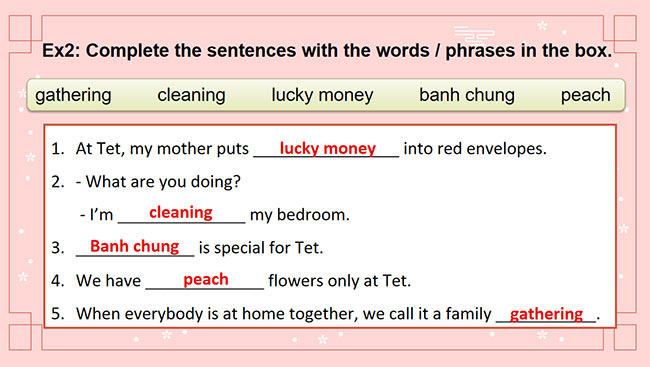 PowerPoint Tiếng Anh 6 Unit 6: Looking Back