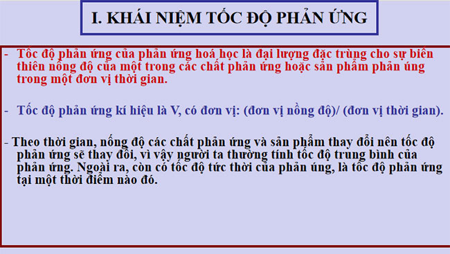 PowerPoint Hóa học 10 Bài 15: Phương trình tốc độ phản ứng và hằng số tốc độ phản ứng