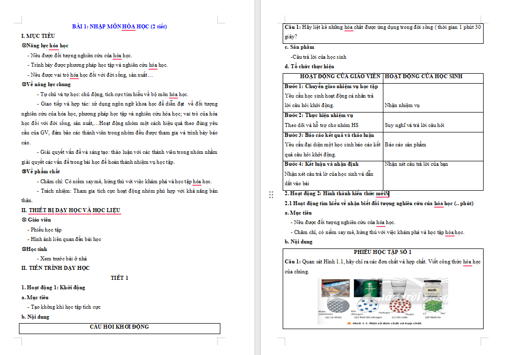 PowerPoint Hóa học 10 Bài 1: Nhập môn Hóa học